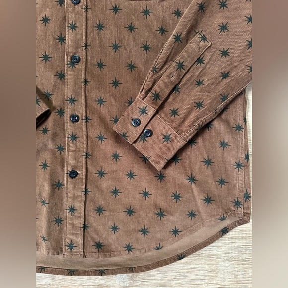 Blake Sheldon Lands End Heavyweight Brown Corduroy Button Up Size Medium - Picture 3 of 9